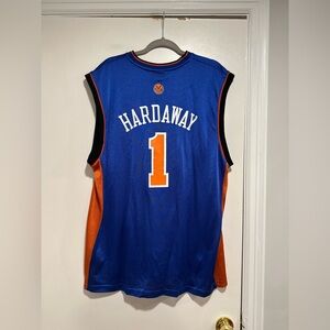 Penny Hardaway Y2K Sz:XL New York Knicks #1 Blue NBA Reebok Basketball Jersey.